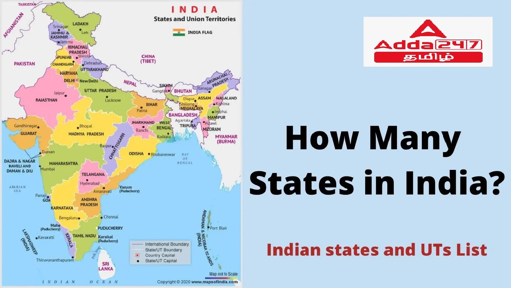 How many States in India? List of States and UTs in India