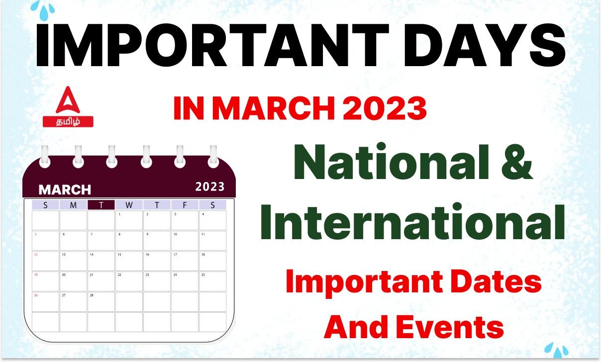 Important Days in March 2023, Check National, and International Event List_30.1