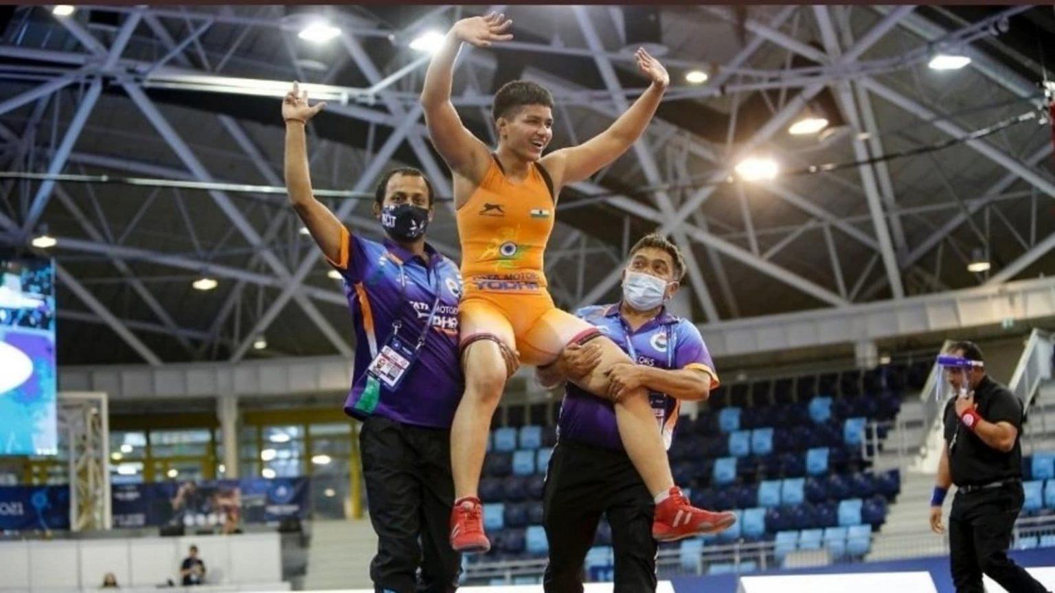 Priya Malik wins Gold at World Cadet Wrestling Championship | ప్రపంచ క్యాడెట్ రెజ్లింగ్ ఛాంపియన్‌షిప్‌లో ప్రియా మాలిక్ బంగారు పతకం సాధించింది_30.1
