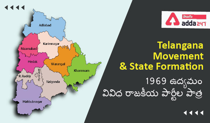 Telangana Movement & State Formation, 1969 Movement - Role of various political parties_30.1