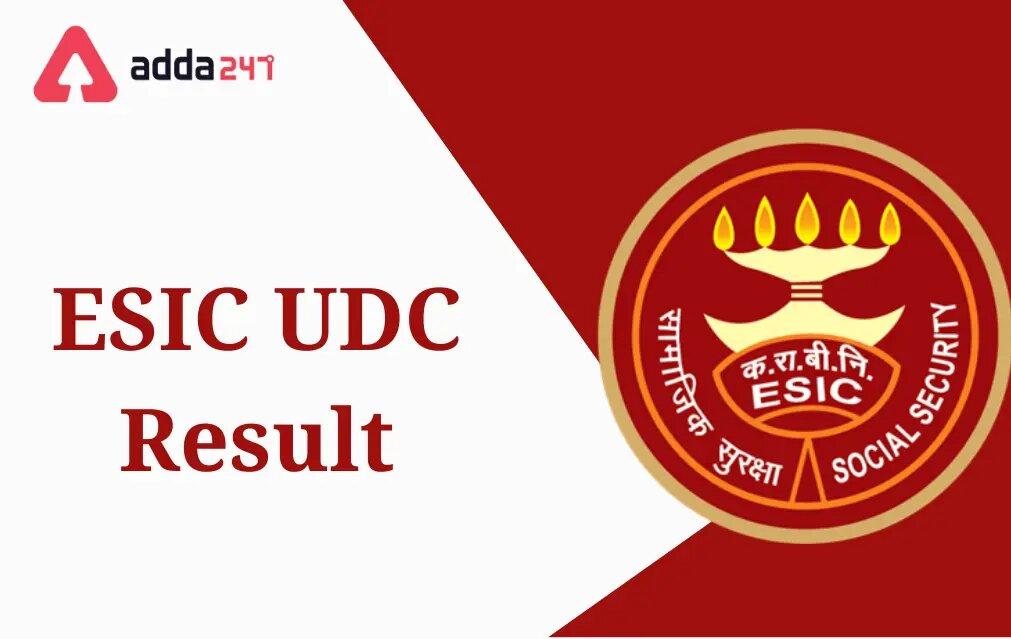 ESIC UDC Prelims Result 2022 Out,_30.1
