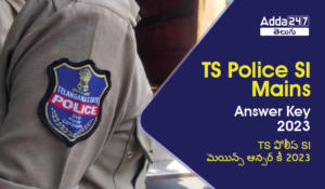 TS Police SI Mains Answer Key 2023