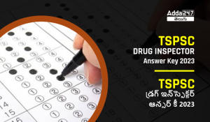 TSPSC Drug Inspector Answer Key 2023