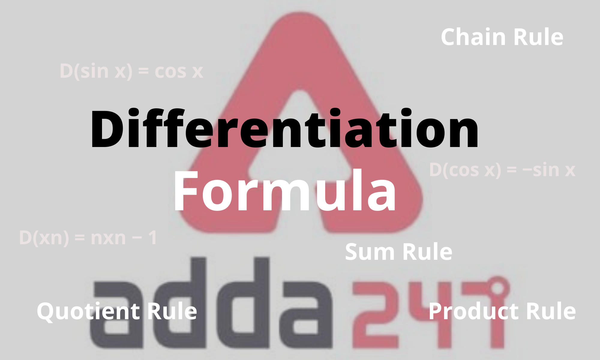 Differentiation Formula, Equations, Sum, Product_30.1