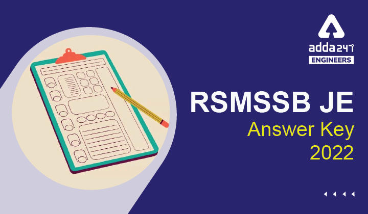 RSMSSB JE Answer Key 2022, Download RSMSSB Junior Engineer Answer Key_30.1