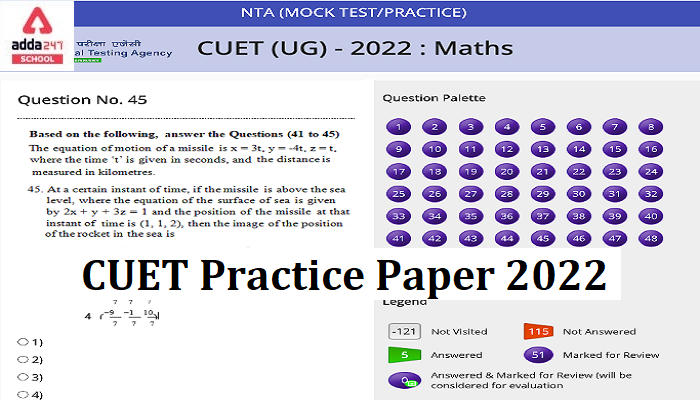 Adda247 Practice Paper for CUET 2022 on 15th of July. Why is this important for your preparation?_30.1