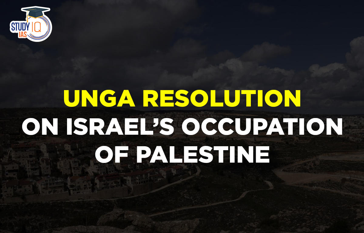 UNGA Resolution on Israel’s Occupation of Palestine