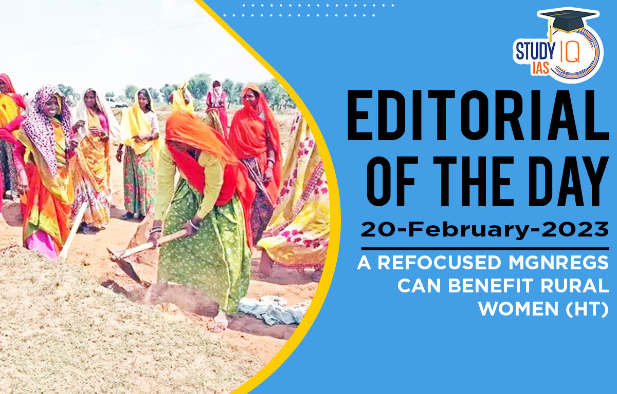 A Refocused MGNREGS can Benefit Rural Women (HT)