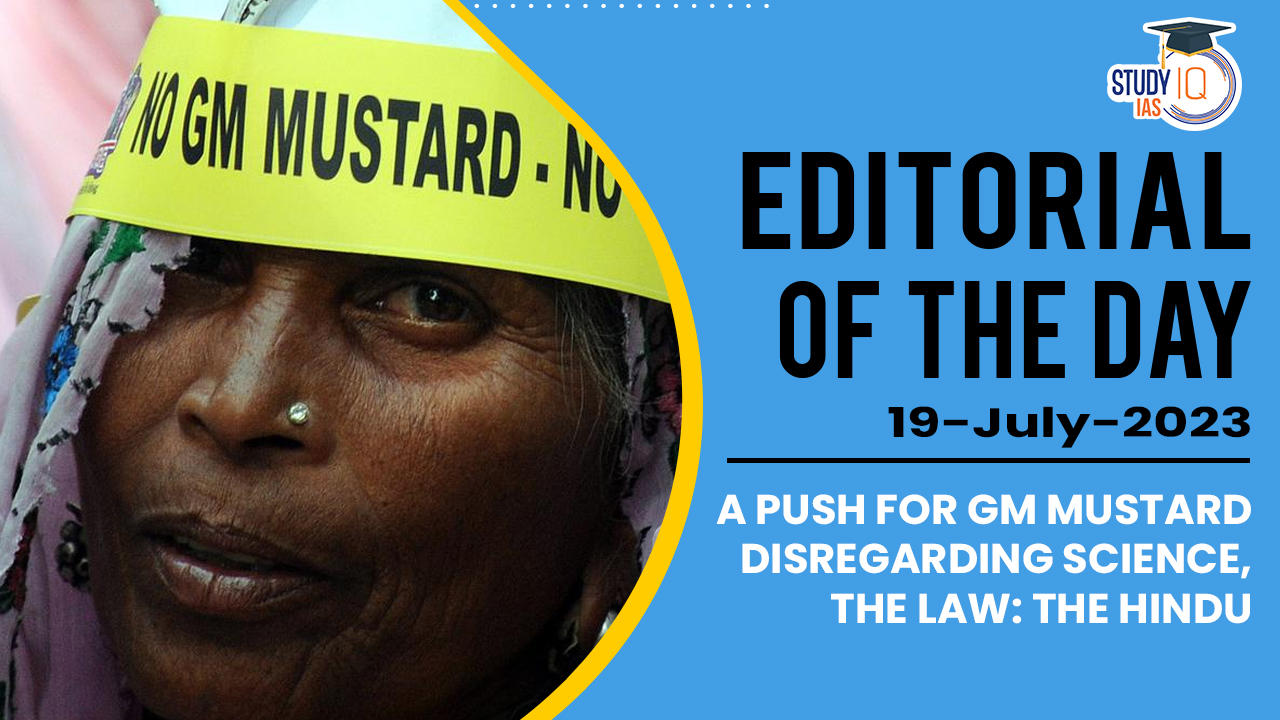A push for GM mustard disregarding science, the law