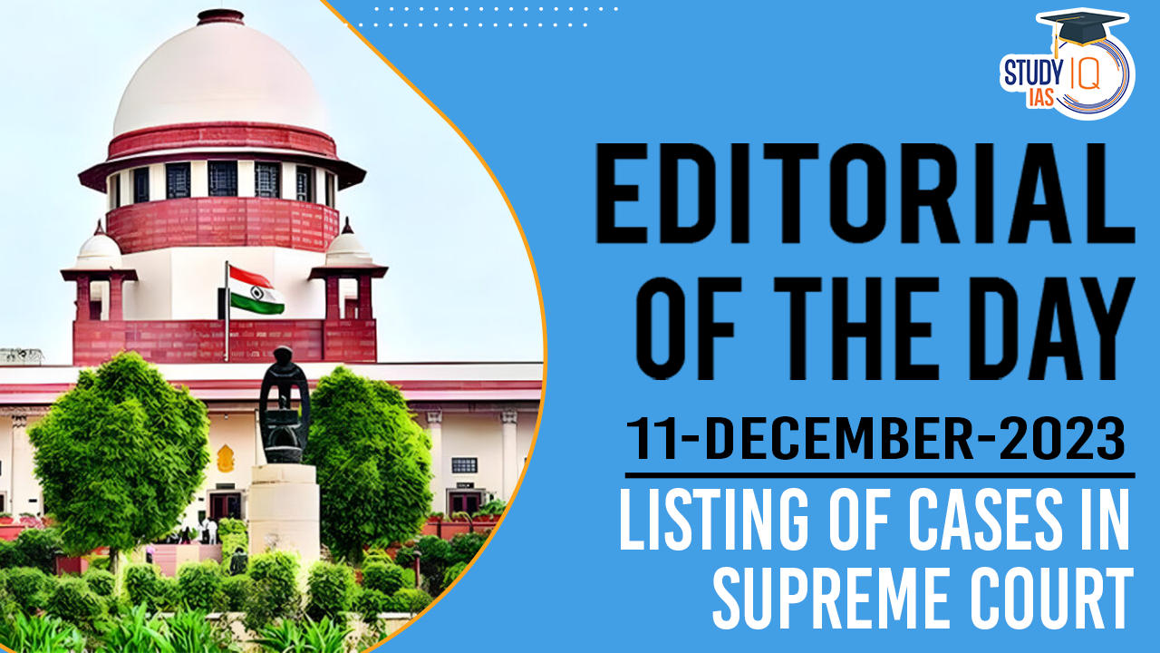 Listing of cases in Supreme Court
