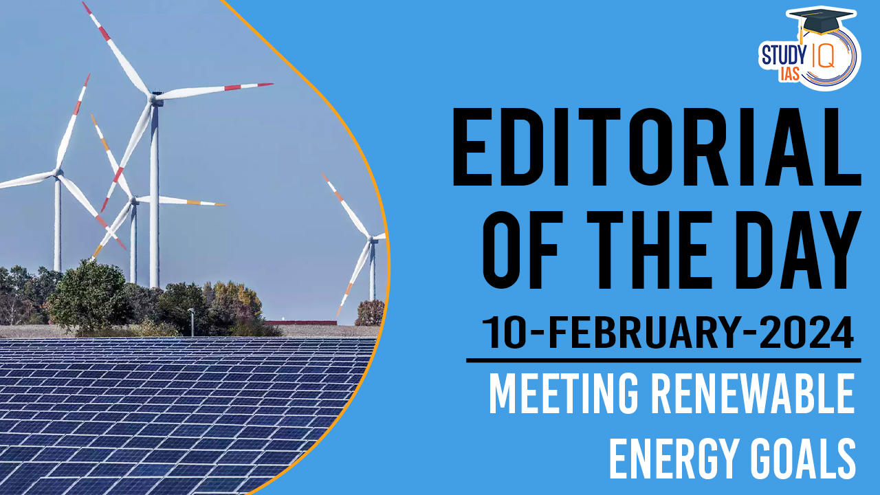 Meeting Renewable Energy Goals