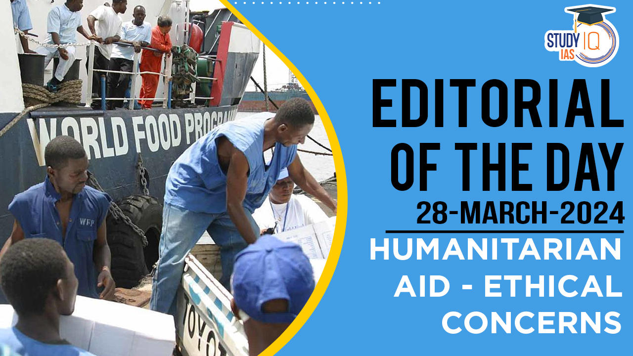 Humanitarian Aid - Ethical Concerns