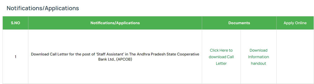APCOB Admit Card 2023 Out, Staff Assistant Hall Ticket Link | Adda247_3.1