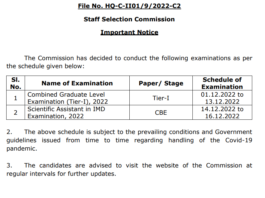 SSC CGL Exam Date 2022 Out, Check Schedule_60.1