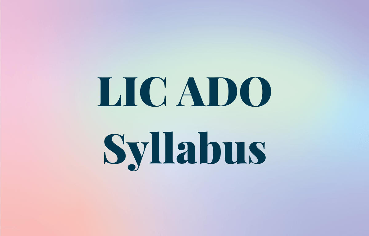 LIC ADO Syllabus