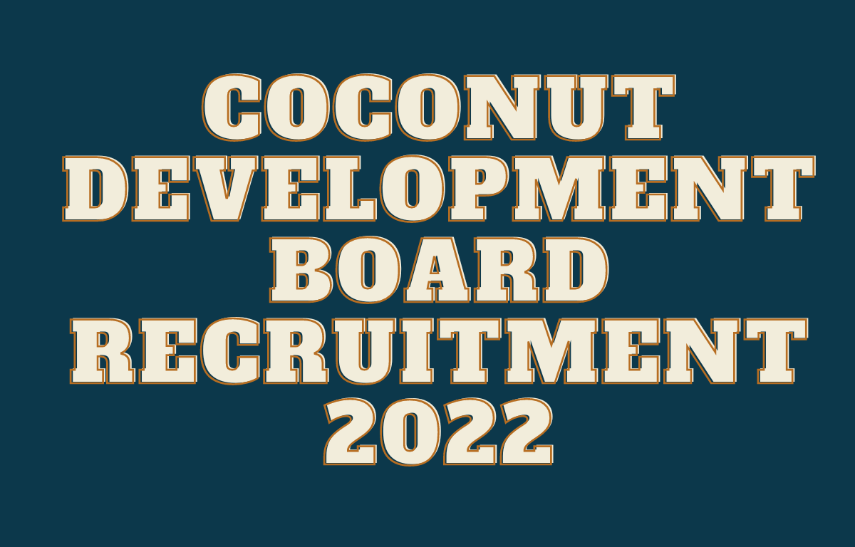 Coconut Development Board Recruitment 2022 Notification Out for 77 Vacancies_20.1