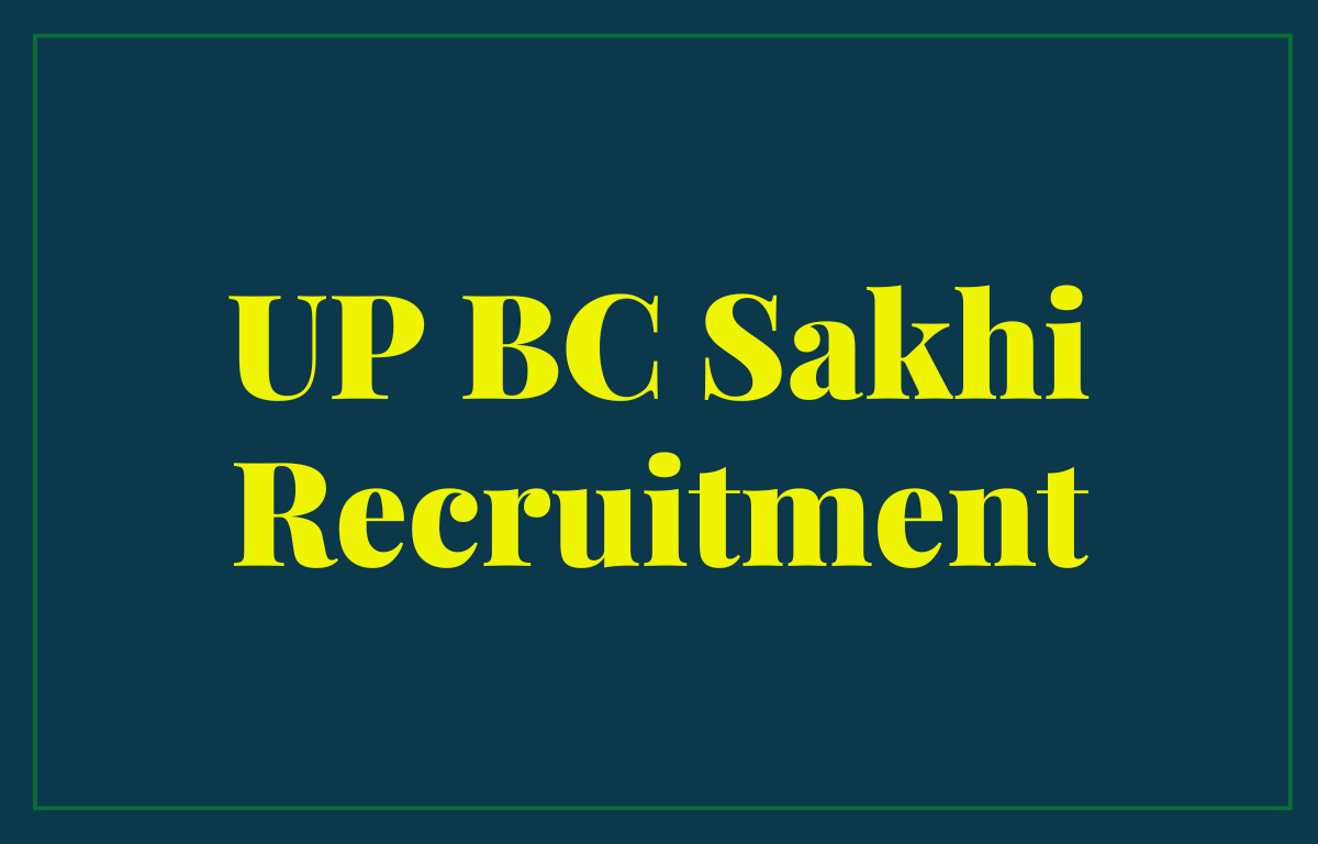 UP BC Sakhi Recruitment (1)