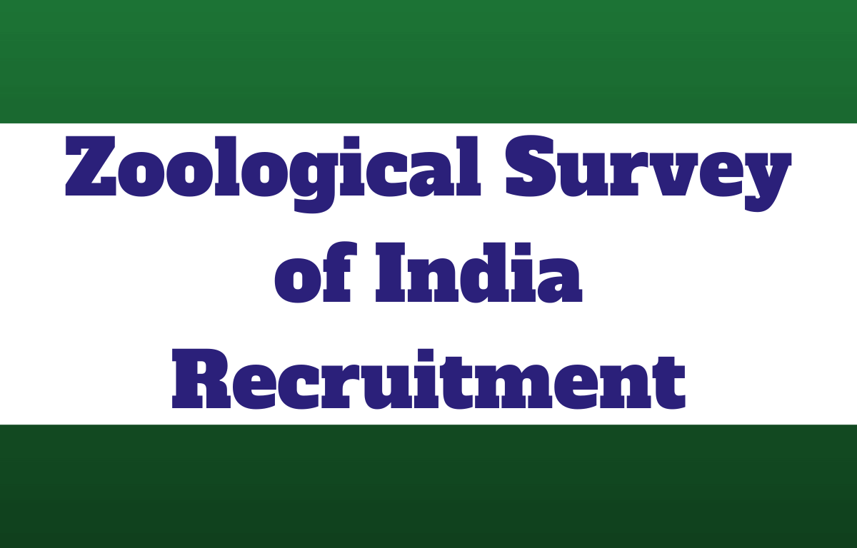 Zoological Survey of India Recruitment (1)