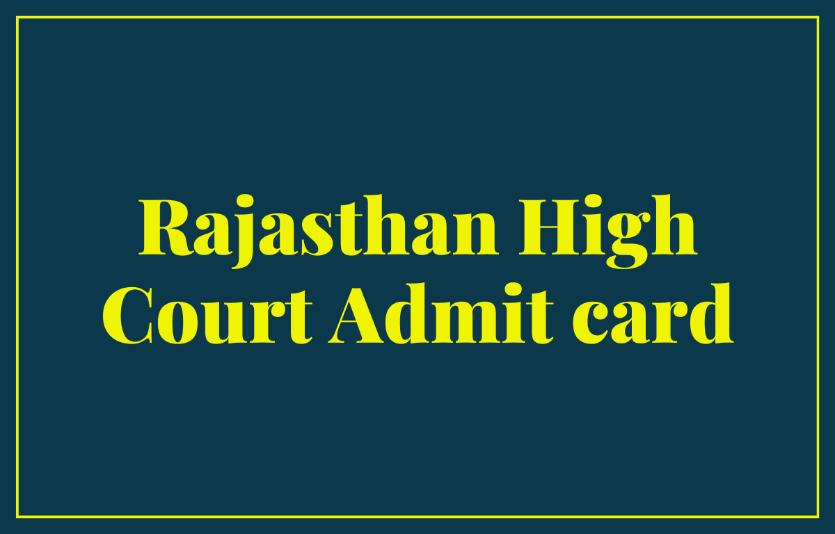 Rajasthan High Court Admit Card (1)