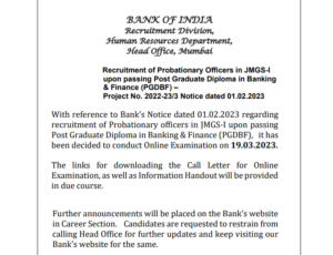 Bank of India Exam Date 2023, Complete Exam Schedule_3.1