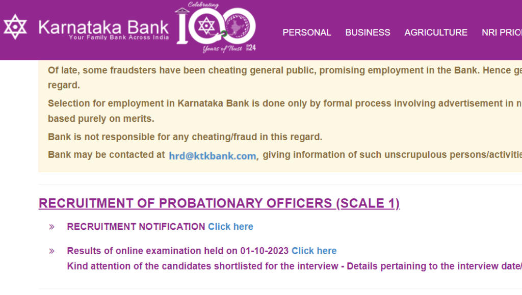 Karnataka Bank PO Result 2023 1