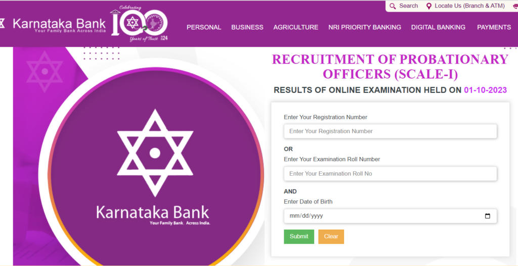 Karnataka Bank PO Result 2023 2