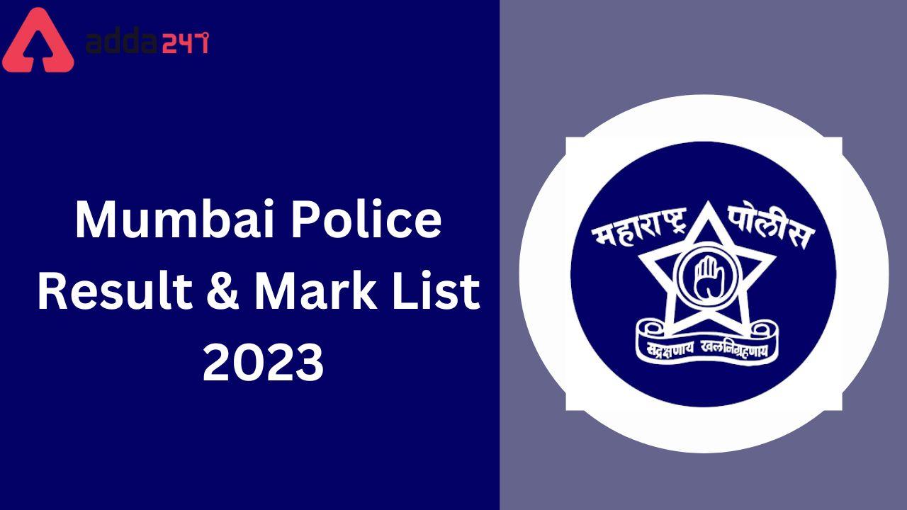Mumbai Police Constable Result 2023 Out, Mark List PDF_20.1