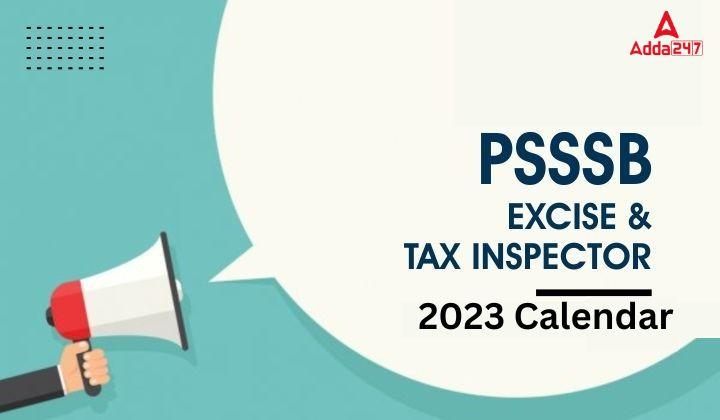 PSSSB Excise and Taxation 2023 Calendar
