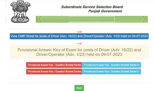 PSSSB Driver Answer key 2023-1