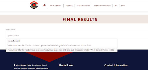WB Police SI Result- 1