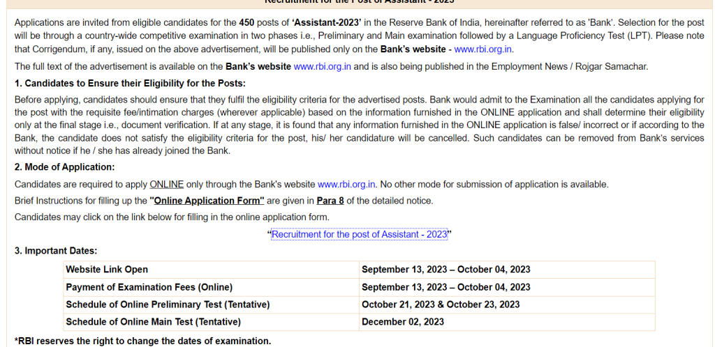 RBI Assistant Apply Online 2023 Link, Registration Last Date | Adda247_7.1