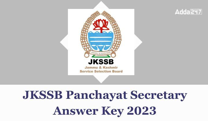 JKSSB Panchayat Secretary Answer Key 2023