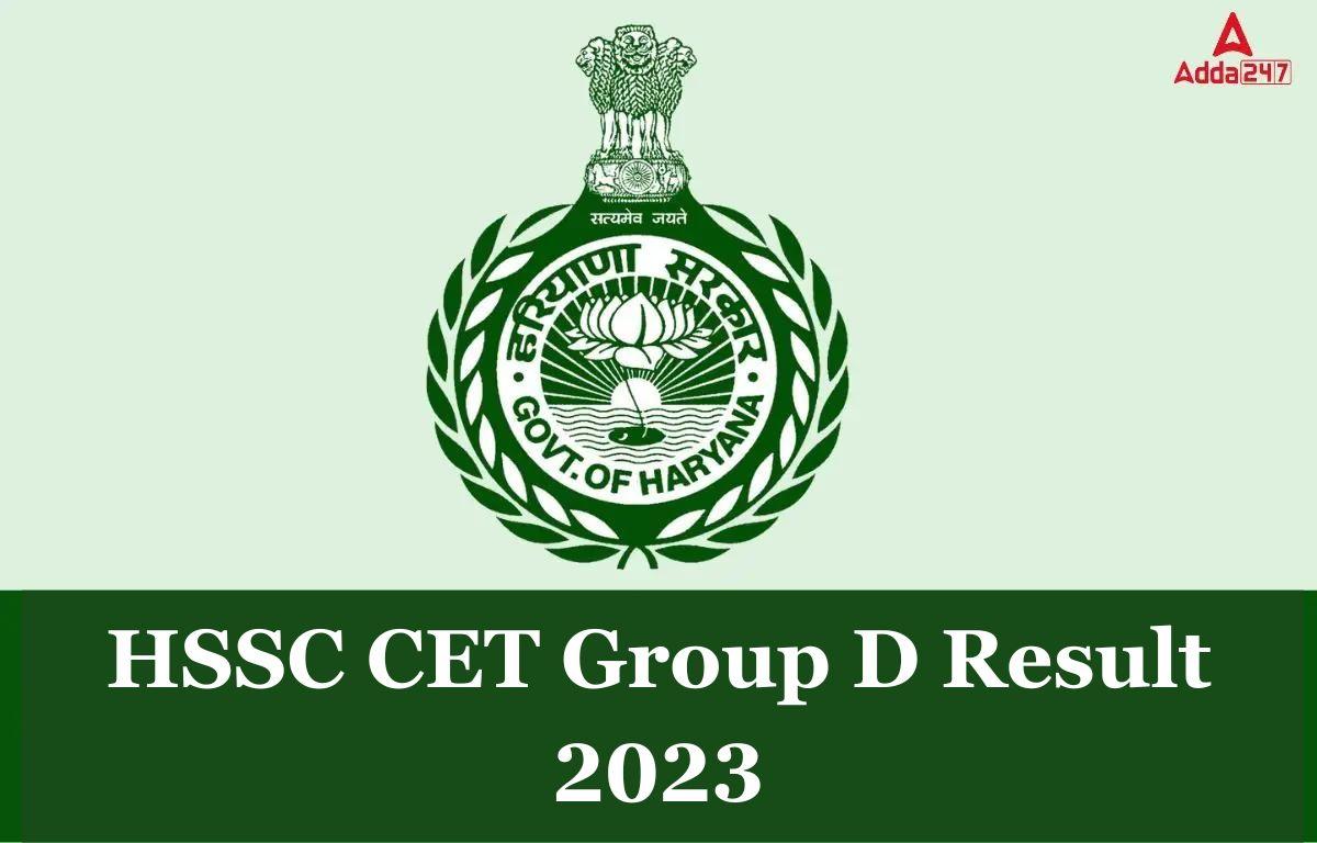 HSSC CET Group D Result 2023