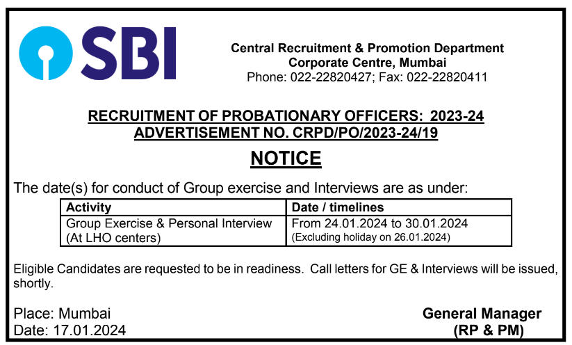 SBI PO Interview Call Letter 2024 Out, Download Link Active_3.1