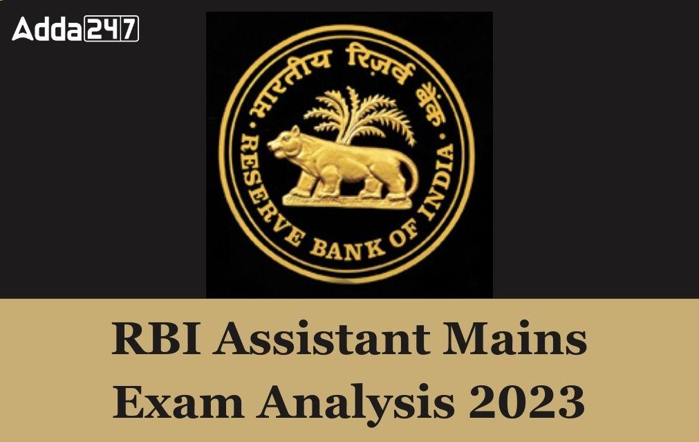 RBI Assistant Mains Exam Analysis 2023