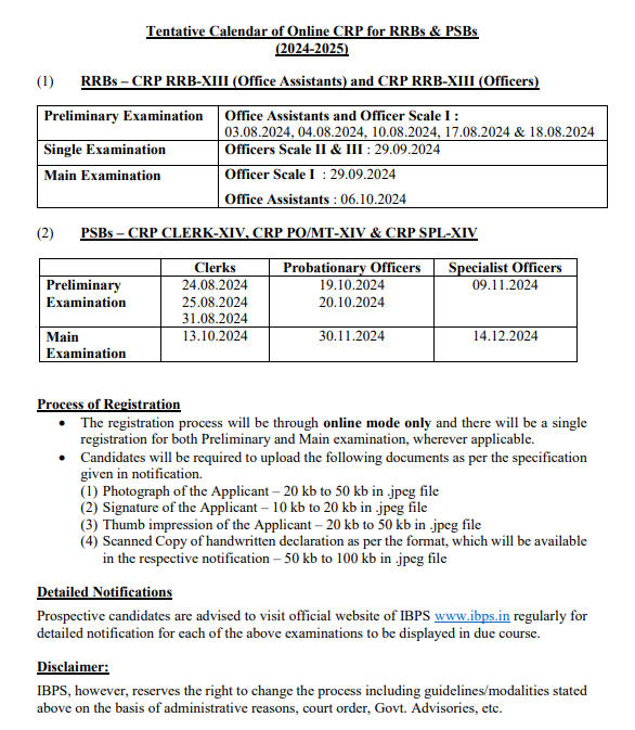 IBPS Calendar 2024 Out, Exam Schedule for IBPS PO, Clerk, RRB and SO | Adda247_3.1