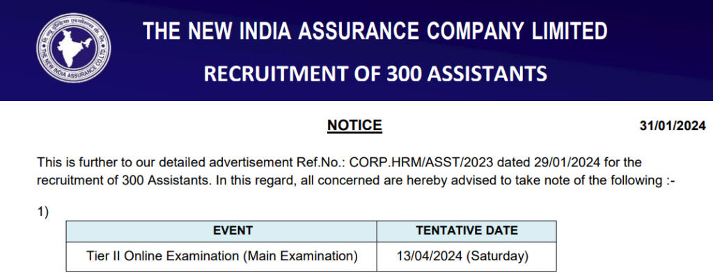 NIACL Assistant Mains Exam Date 2024, Prelims Result, Call Letter_3.1