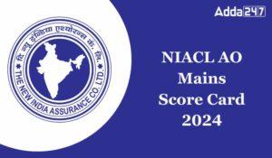 NIACL AO Mains Score Card 2024