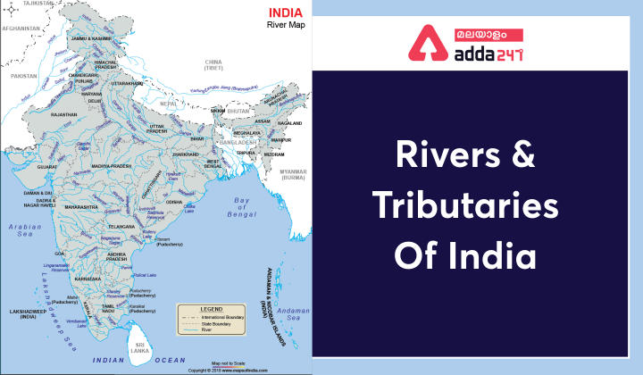 Rivers And Tributaries Of India with Map 