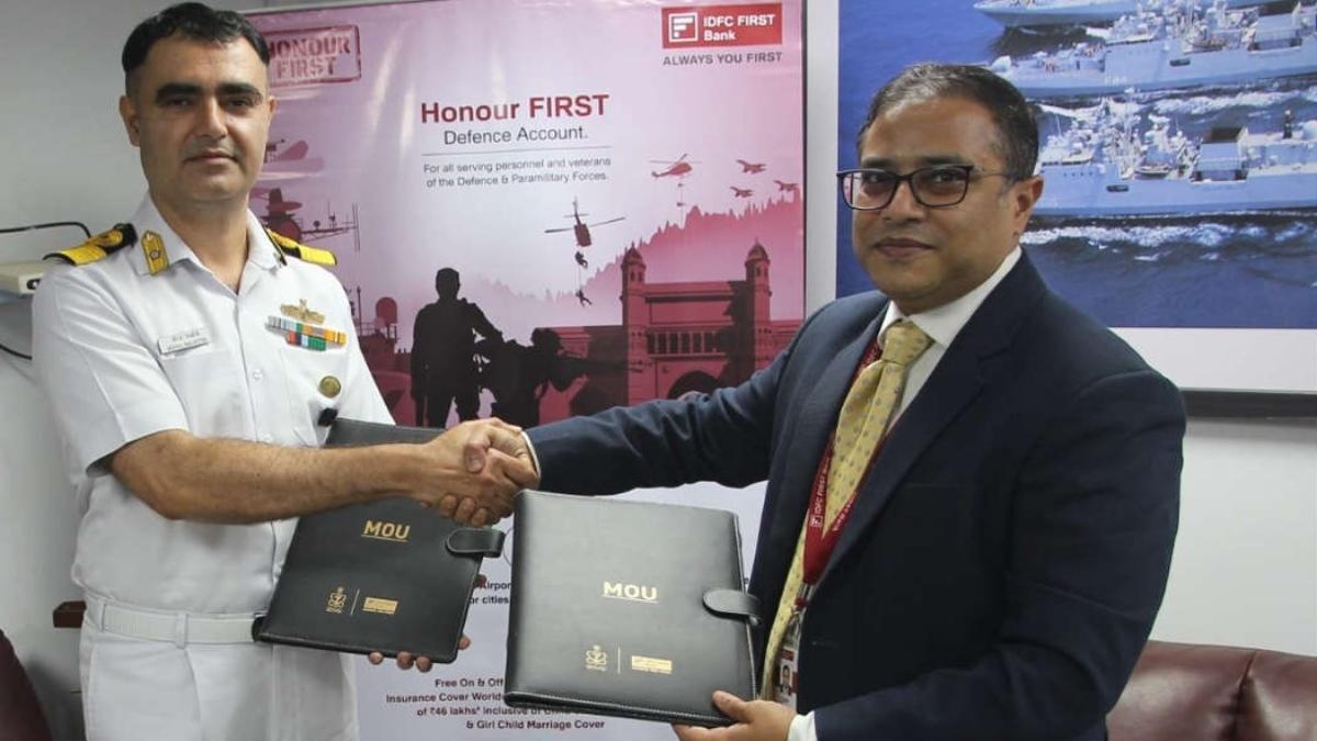 Indian Navy, IDFC FIRST bank bring 'Honour FIRST' banking solutions| ഇന്ത്യൻ നേവി, IDFCഫസ്റ്റ് ബാങ്ക് 'ഹോണർ ഫസ്റ്റ്' ബാങ്കിംഗ് സൊല്യൂഷൻസ് കൊണ്ടുവരുന്നു_20.1