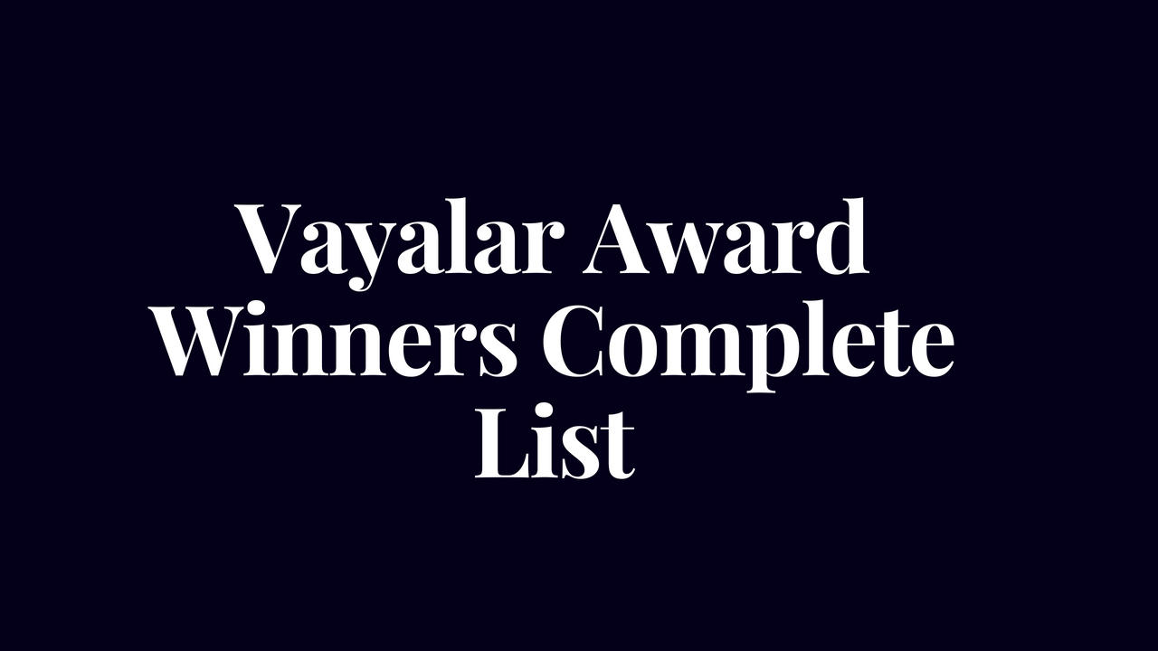 Vayalar Award List | Kerala PSC and HCA Study Material_20.1