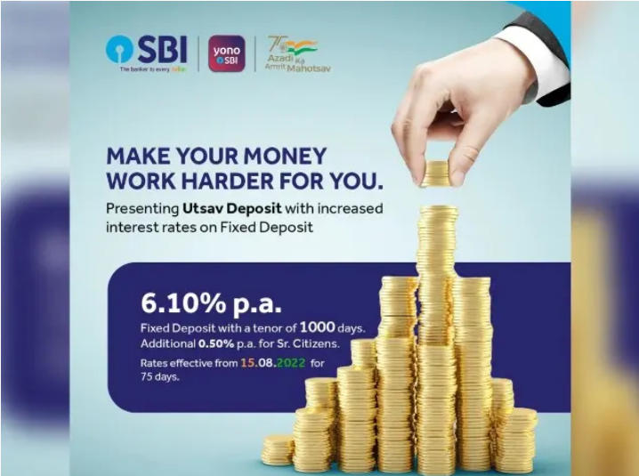State Bank of India launched “Utsav fixed deposit scheme”