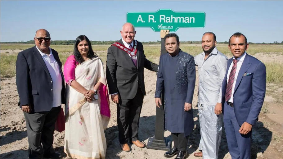 The Markham City of Canada has named a Street after Music Composer AR Rahman