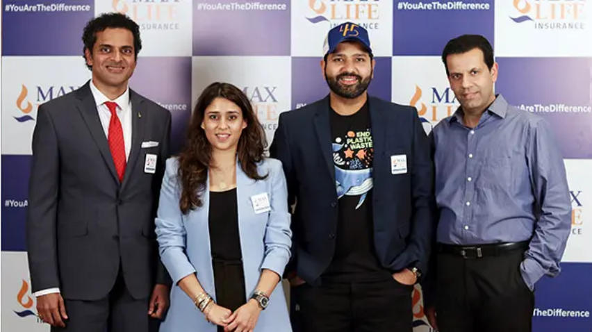 Max Life Insurance named cricketer Rohit Sharma & Ritika Sajdeh as brand ambassadors