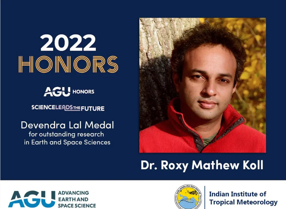 IITM scientist Roxy Mathew Koll awarded Devendra Lal Memorial Medal 2022