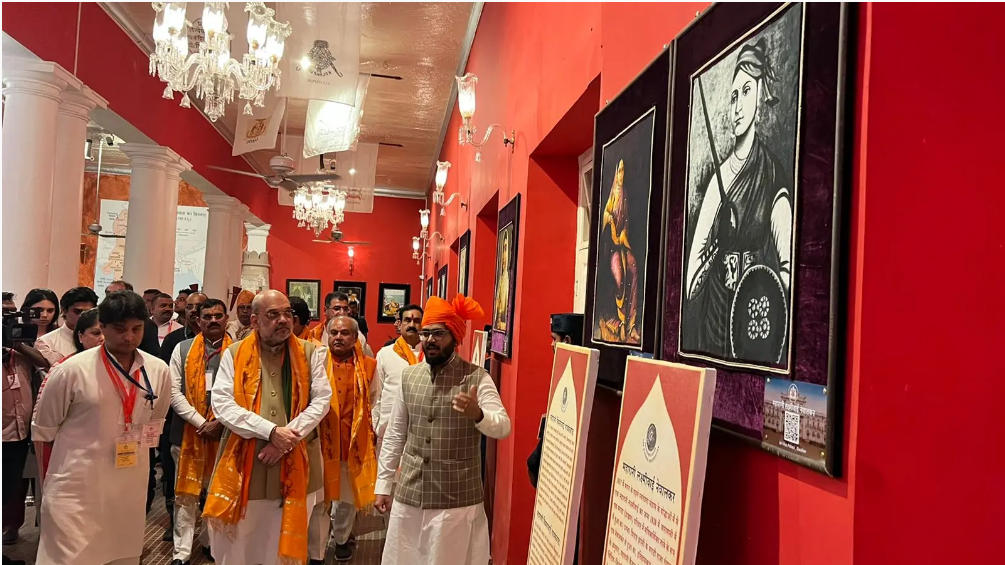 Amit Shah inaugurates ‘Gatha Swaraj Ki’ gallery in Scindia Museum, Gwalior
