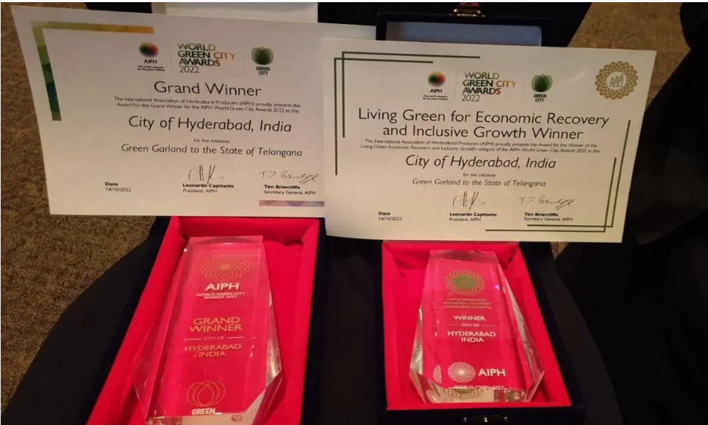 Telangana’s Hyderabad honoured with AIPH ‘World Green City award 2022’