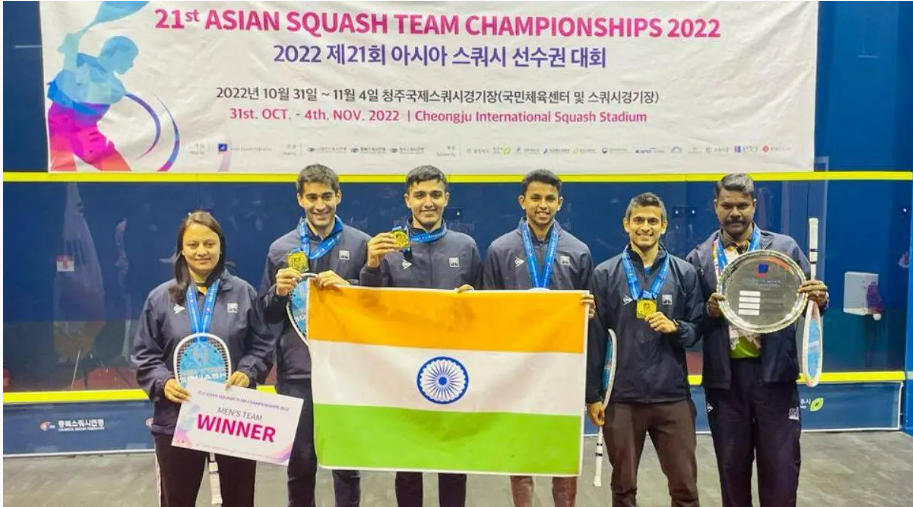 Indian men’s squash team won gold medal in Asian Squash Team Championships