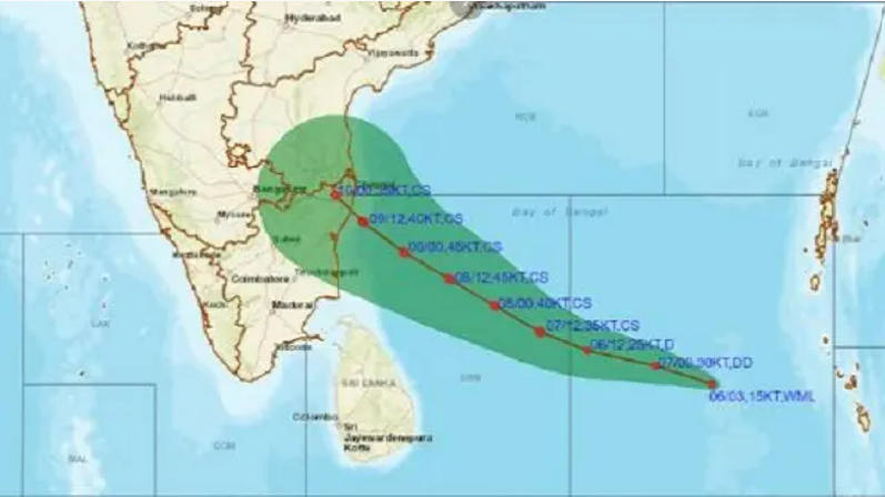 IMD Issue Warning of Formation of Cyclone Mandous Over Bay of Bengal