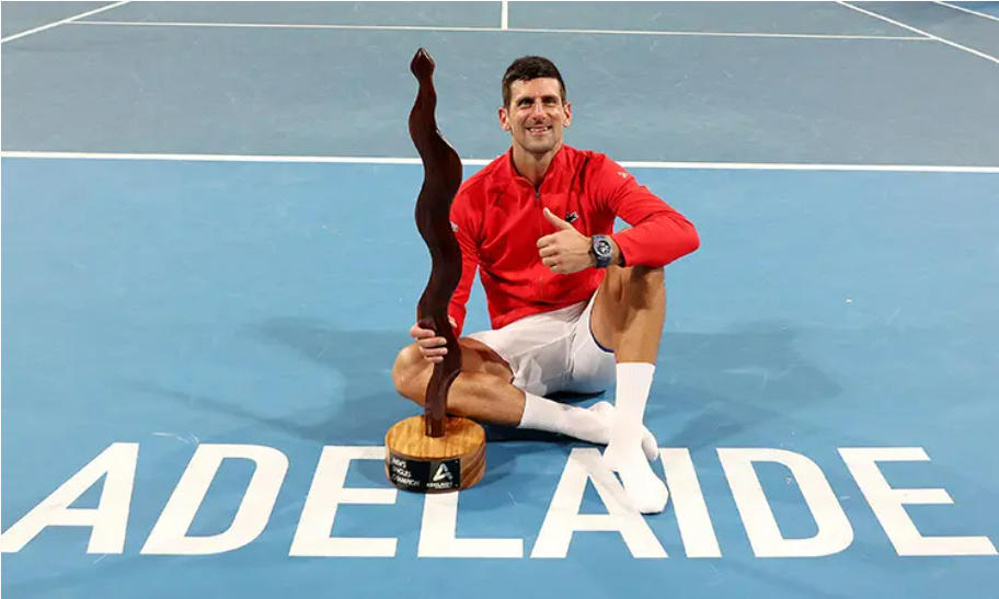 Novak Djokovic won the Adelaide International men’s singles title